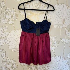 Blaque Label Corset Bustier Top - 100% Silk - NWT - Y2K - Size Medium